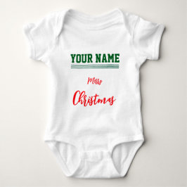  Christmas personalized Baby Jersey Bodysuit color ベビーボディスーツ