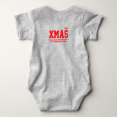 Christmas personalized Baby Jersey Bodysuit color ベビーボディスーツ (裏面)