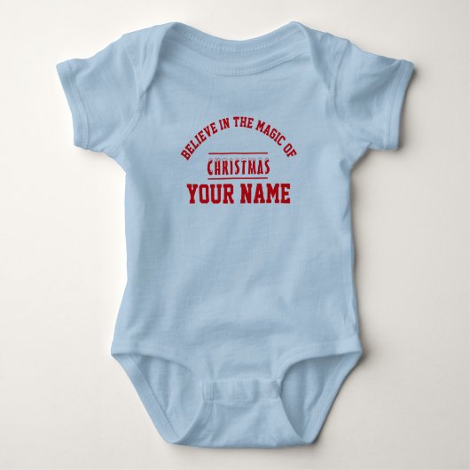  Christmas personalized Baby Jersey Bodysuit color ベビーボディスーツ (正面)