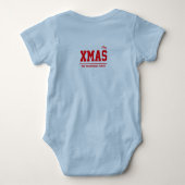  Christmas personalized Baby Jersey Bodysuit color ベビーボディスーツ (裏面)