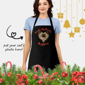 Christmas Personalized Cat Heart Photo Frame エプロン