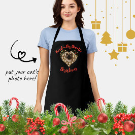 Christmas Personalized Cat Heart Photo Frame エプロン