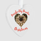 Christmas Personalized Cat Heart Photo Frame オーナメント (正面)