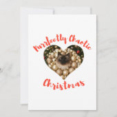 Christmas Personalized Cat Heart Photo Frame シーズンカード (正面)