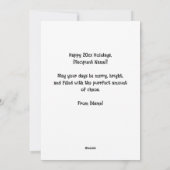 Christmas Personalized Cat Heart Photo Frame シーズンカード (裏面)