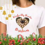 Christmas Personalized Cat Heart Photo Frame Tシャツ