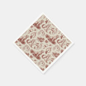 Christmas Pet Monogram A Golden Retriever スタンダードカクテルナプキン (角)