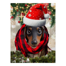Christmas Pet Portrait from Photo  ポスター