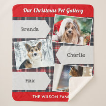 Christmas Pets 3 Photo Gallery Tartan Personalized