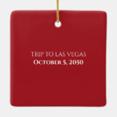 Christmas Photo エレガント Friends書道スクリプト セラミックオーナメント (裏面)