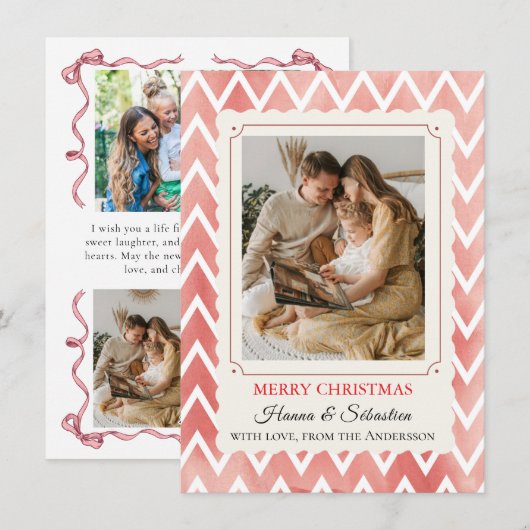  Christmas Photo シーズンカード (正面/裏面)