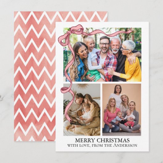  Christmas Photo シーズンカード (正面/裏面)