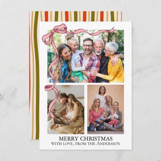  Christmas Photo シーズンカード (正面/裏面)