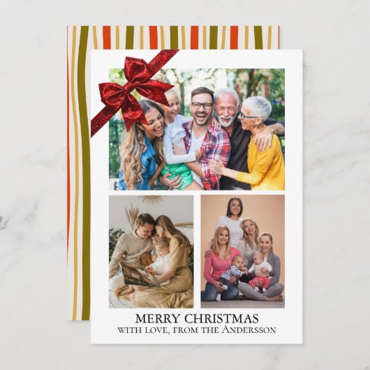  Christmas Photo シーズンカード (正面/裏面)