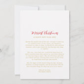 Christmas Photo Botanical Frame Poinsettias Blooms シーズンカード (裏面)