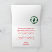 Christmas Photo Certificate Santa Nice List カード (内部)