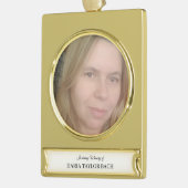  Christmas Photo In loving Memory Banner Ornament ゴールドプレートバナーオーナメント (左)