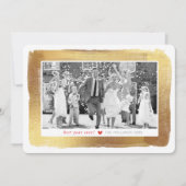 CHRISTMAS photo luxe glam金ゴールドブラシ枠 シーズンカード (正面)
