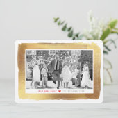 CHRISTMAS photo luxe glam金ゴールドブラシ枠 シーズンカード (スタンド正面)