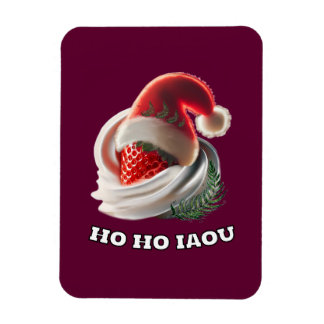 Christmas Photo Magnet Strawberry Cream NZ Fern  マグネット