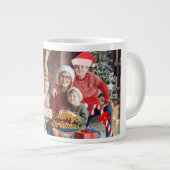 Christmas Photo Mug with Family - Personalized Gif ジャンボコーヒーマグカップ (正面右)