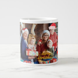 Christmas Photo Mug with Family - Personalized Gif ジャンボコーヒーマグカップ