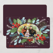 Christmas Photo Oval Greeting Card シーズンカード (正面/裏面)