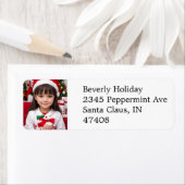 Christmas Photo Return Address Label ラベル (インサイチュ)