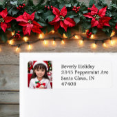 Christmas Photo Return Address Label ラベル