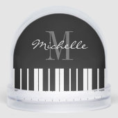 Christmas photo snow globe for piano player (正面)