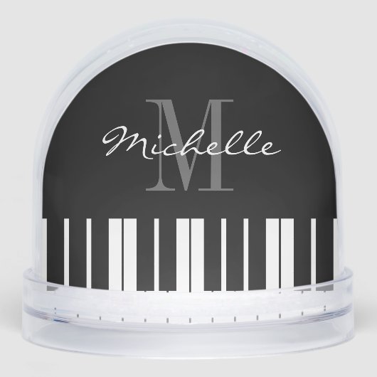 Christmas photo snow globe for piano player (正面)