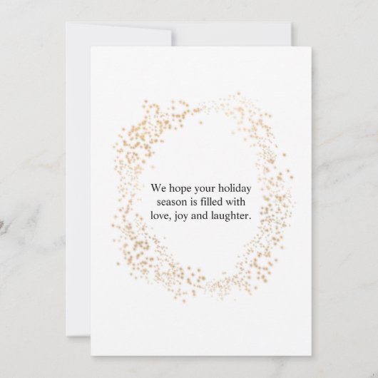 Christmas Photo Tree | Gold Star | Happy Holiday (裏面)