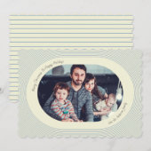 Christmas Photocard Playful Design Oval Photo シーズンカード (正面/裏面)