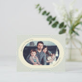 Christmas Photocard Playful Design Oval Photo シーズンポストカード (スタンド正面)