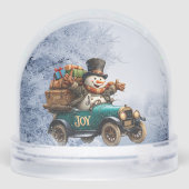 Christmas Photos Snowman Driving Car Joy (裏面)