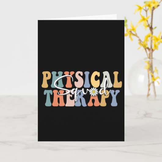 Christmas Physical Therapy Pt Squad Pediatric Ther カード (黄色い花)