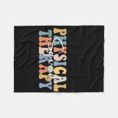 Christmas Physical Therapy Pt Squad Pediatric Ther フリースブランケット (正面(横))