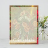 Christmas Piano Writing Paper シーズンカード (スタンド正面)