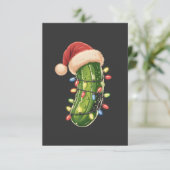Christmas Pickle Pickle In Xmas Light Pickle  カード (スタンド正面)