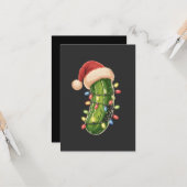 Christmas Pickle Pickle In Xmas Light Pickle  カード (正面/裏面インサイチュ)