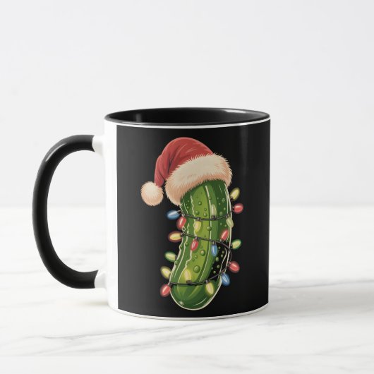 Christmas Pickle Pickle In Xmas Light Pickle  マグカップ (左)