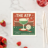 Christmas Pickleball Cocktail Napkin "The ATP"  スタンダードカクテルナプキン (インサイチュ)