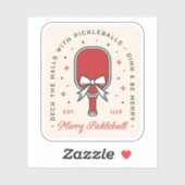 Christmas pickleball funny quotes party aesthetic シール (シート)
