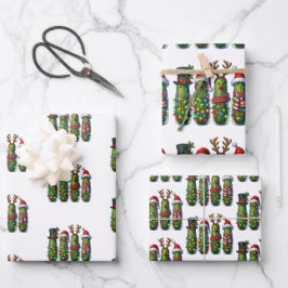 Christmas Pickles in Jar Gift Wrap Wrapping Paper ラッピングペーパーシート