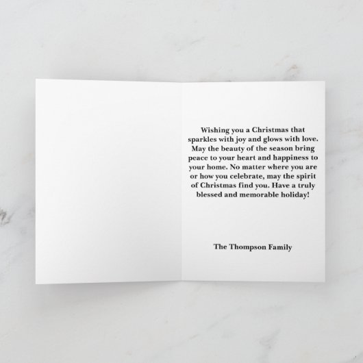 Christmas Pig Folded Greeting Card カード (内部)