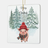 Christmas Pig Ornament セラミックオーナメント (左)