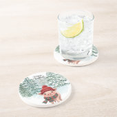 Christmas Pig Sandstone Coaster コースター (側面)