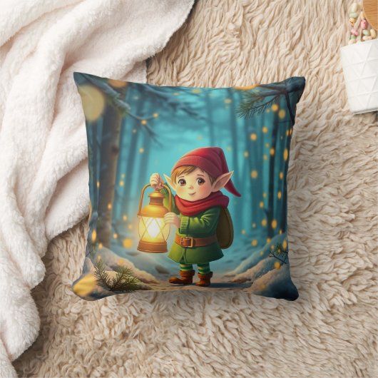 Christmas pillow elf クッション (ブランケット)