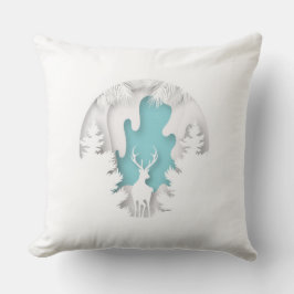 Christmas Pillow – Frosty Holiday Decor クッション