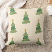 Christmas Pillow with Red & Pink Ornaments クッション (ブランケット)